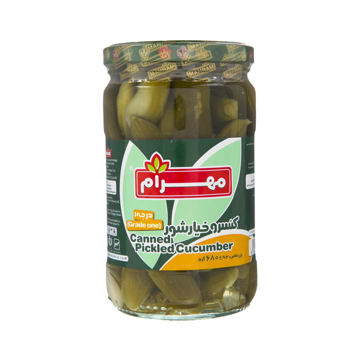 خيارشور درجه يک 680 گرمی مهرام