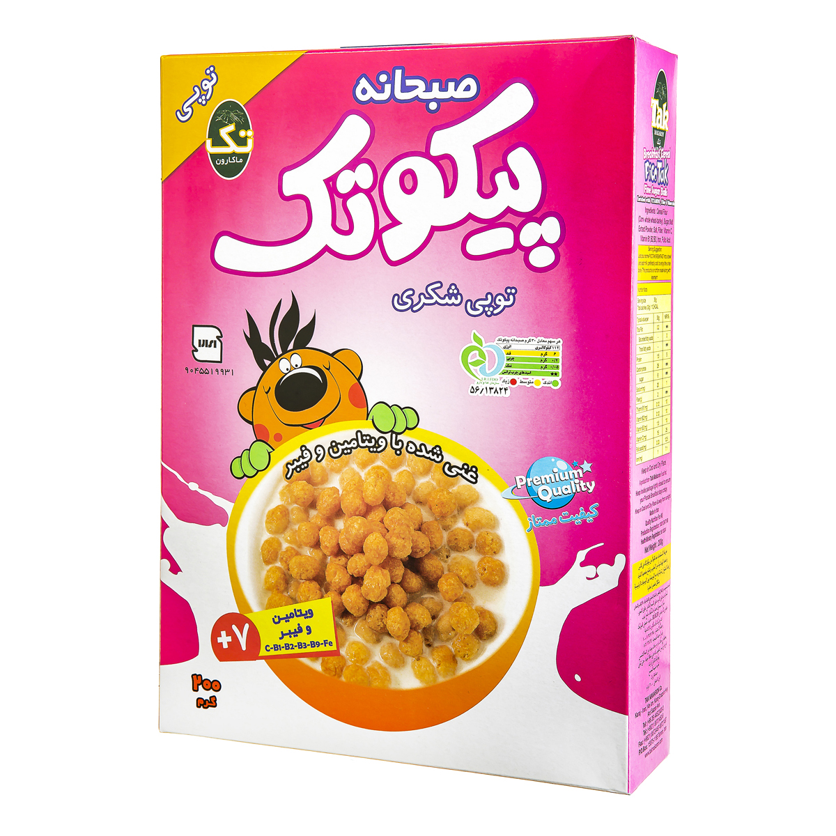 صبحانه پیکوتک توپی شکری 200 گرمی تک‌ماکارون
