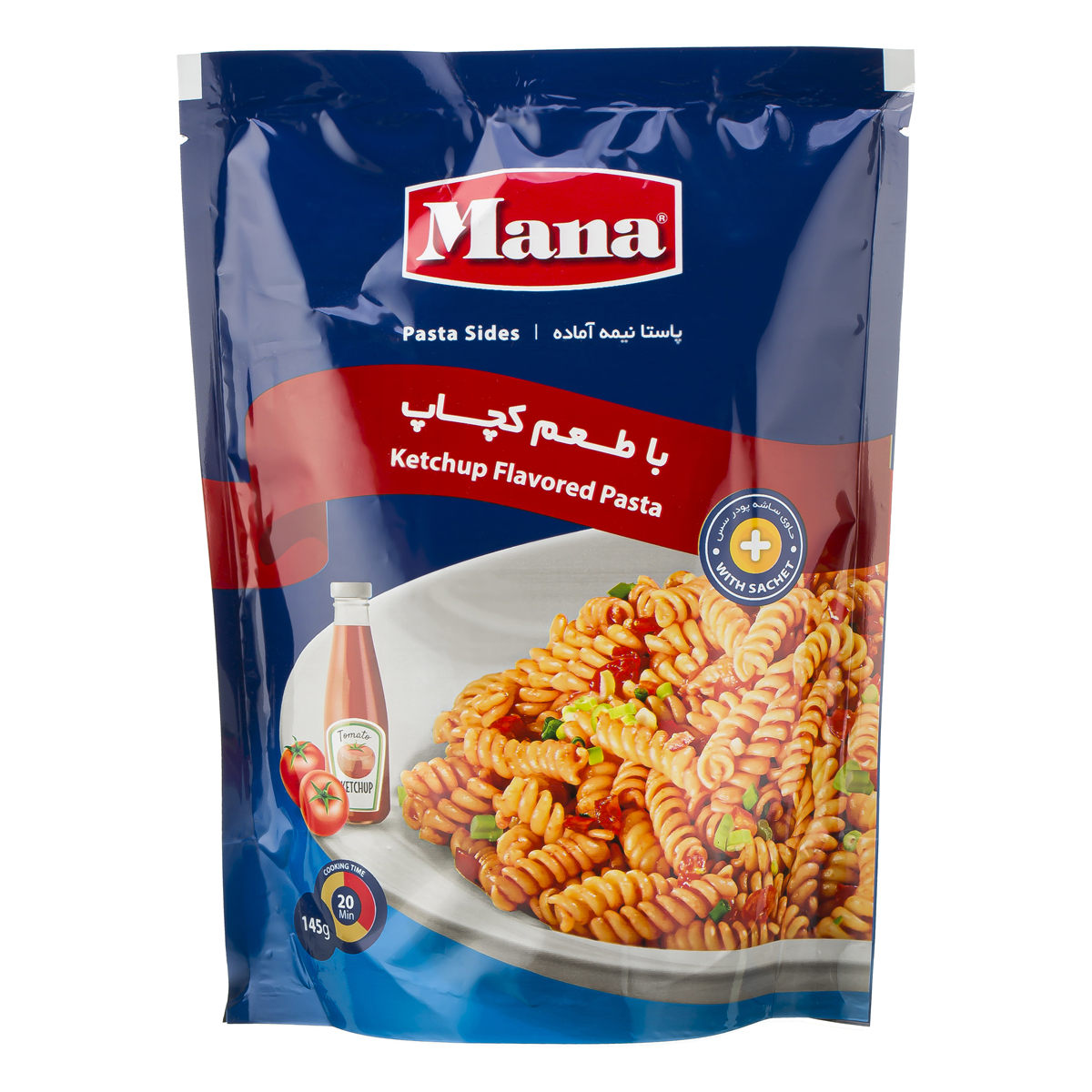 پاستا نیمه آماده با طعم کچاپ 145 گرمی مانا