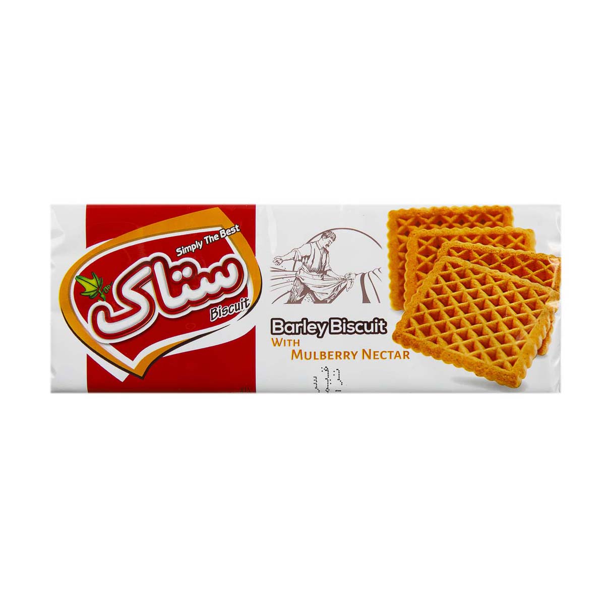 بیسکویت جو شیرین شده با شهد توت 210 گرمی ستاک