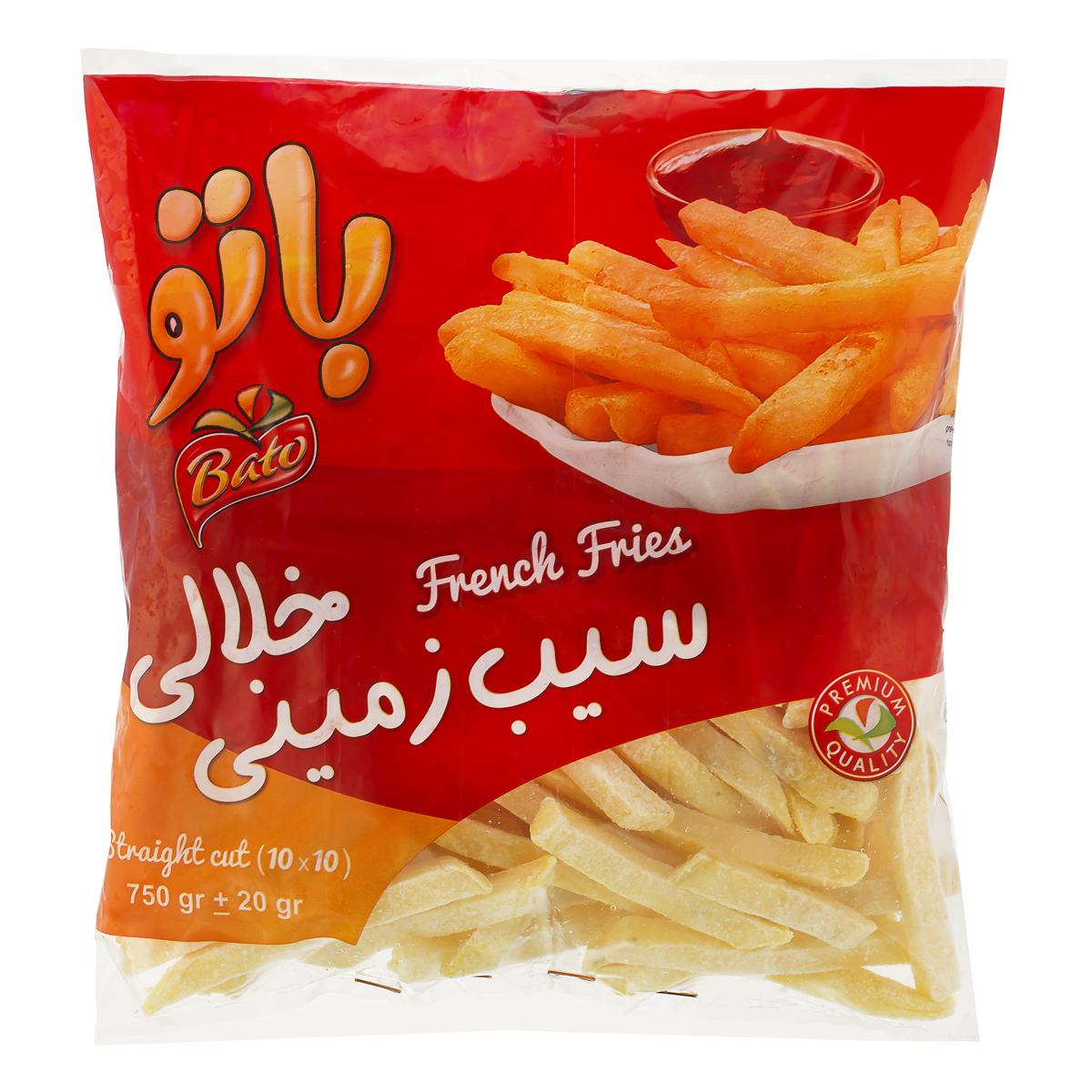 سیب زمینی سرخ شده نیمه آماده منجمد خلالی 750 گرمی باتو