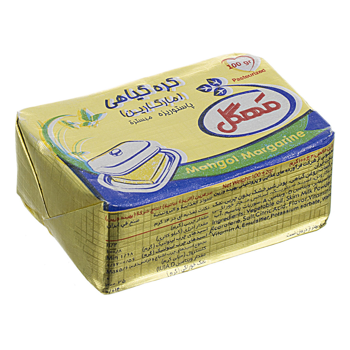 کره گیاهی مارگارین 100 گرمی مهگل