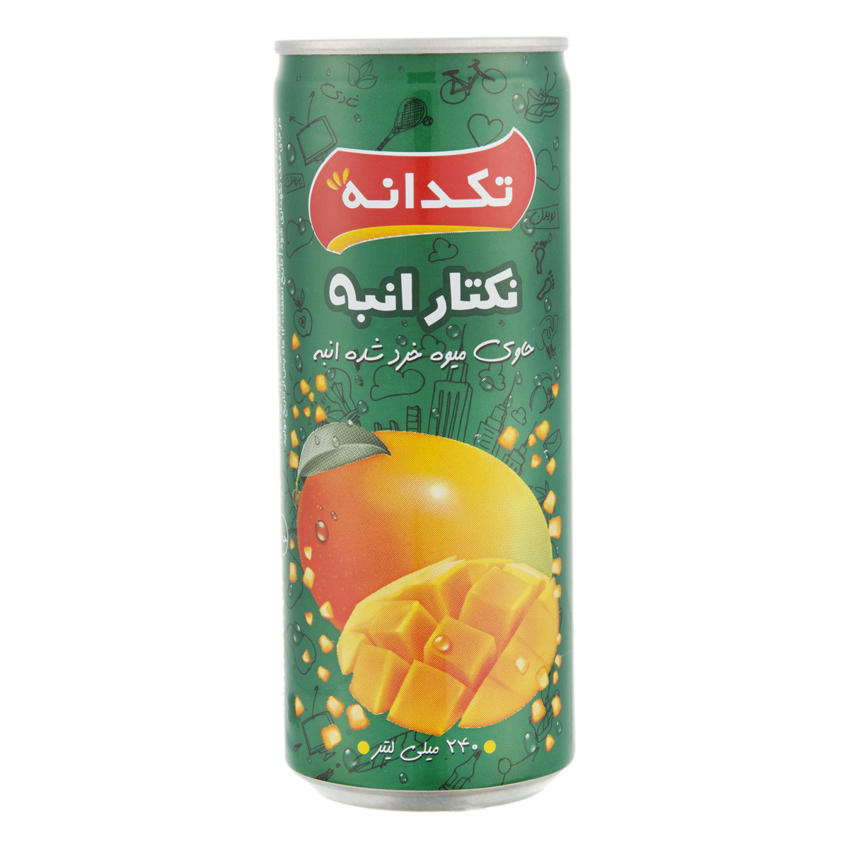 نکتار انبه 240 میلی‌لیتری تکدانه