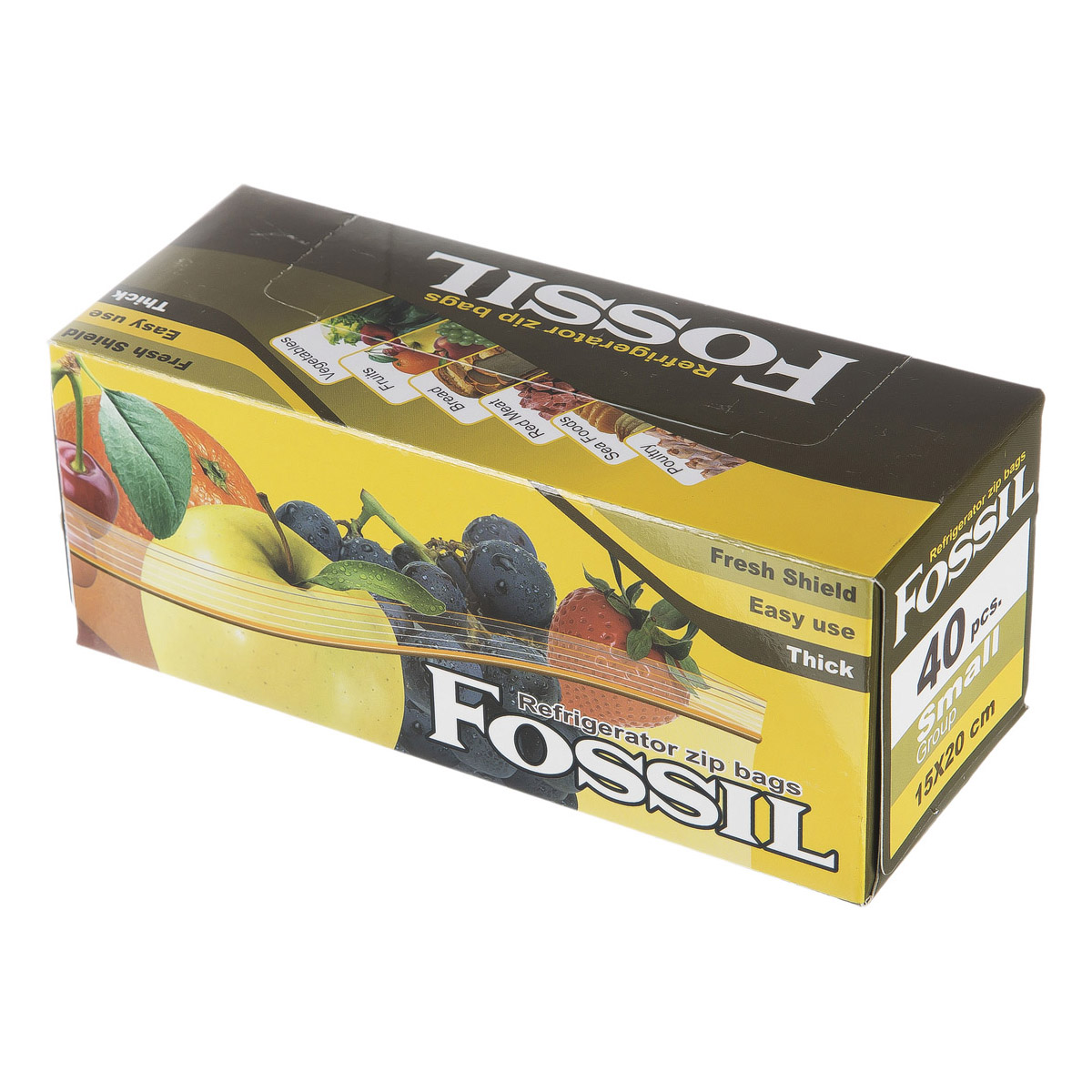 کیسه فریزر زیپ‌دار 15*20 - 40 عددی فسیل