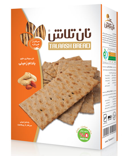 دکتر تلاش نان سوخاری حاوی بادام زمینی 400 گرم