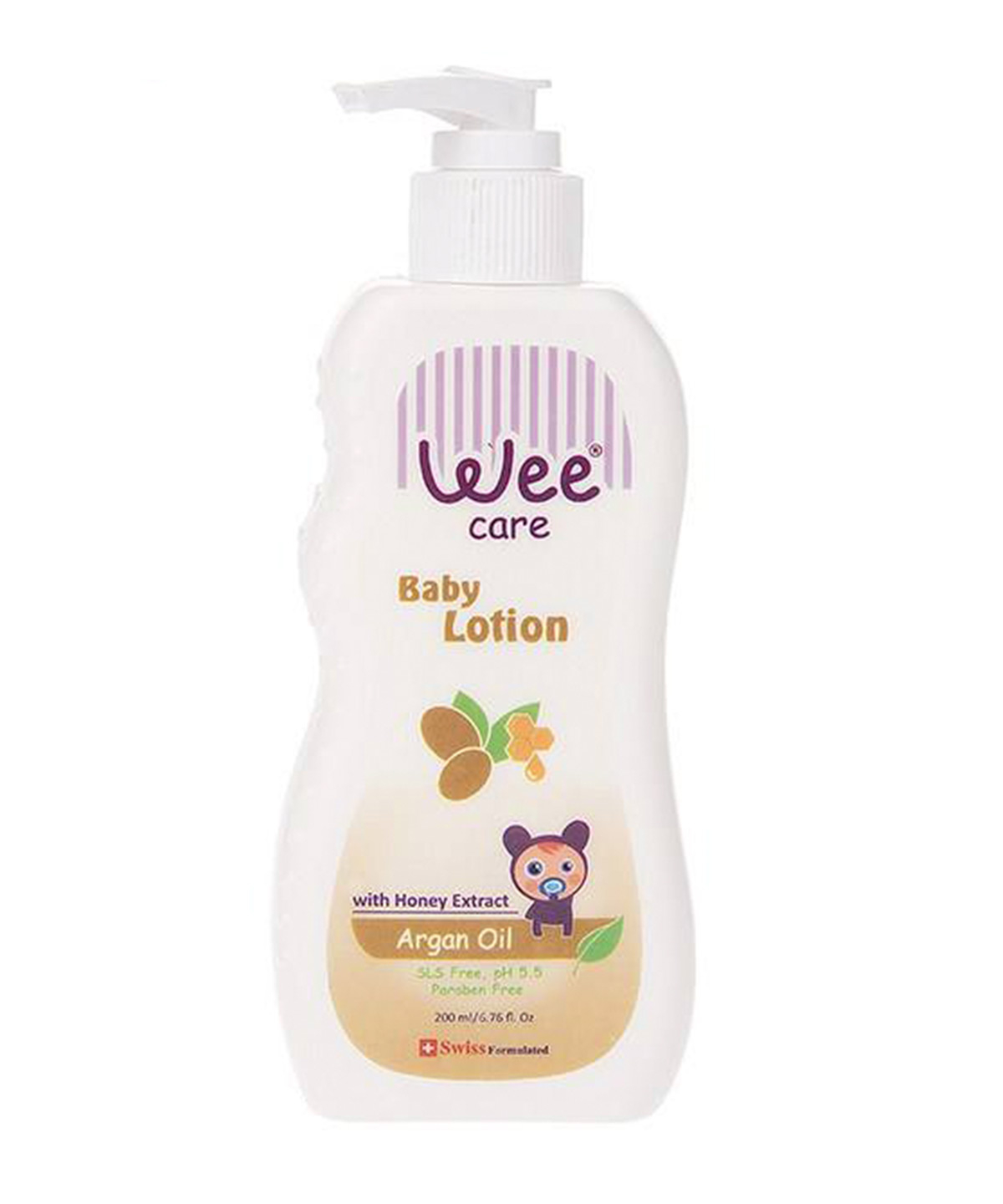 لوسیون بدن کودک وی کر Wee Care مدل Argan Oil حجم 200 میلی‌لیتر