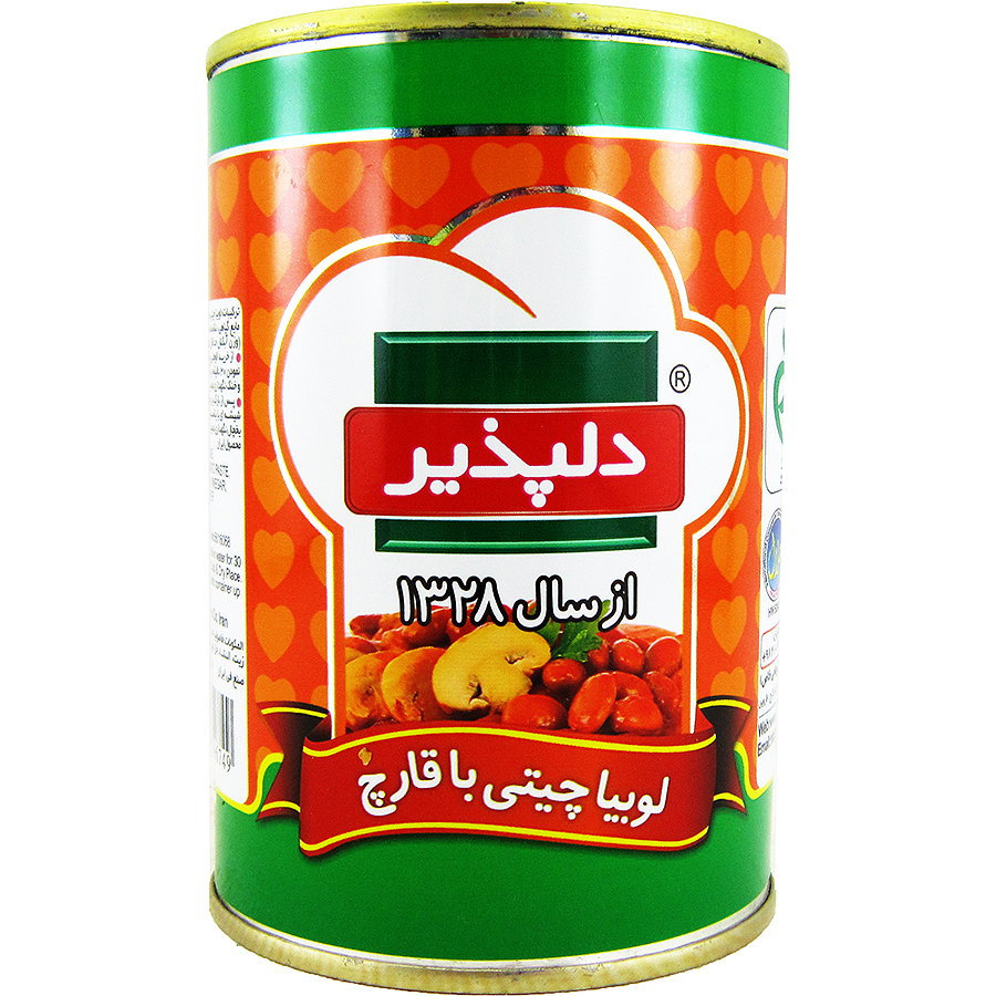 کنسرو لوبیا چیتی با قارچ دلپذیر 420 گرمی